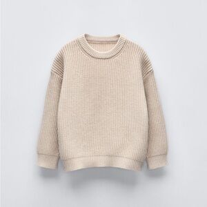 Zara Cozy Beige Knit Sweater